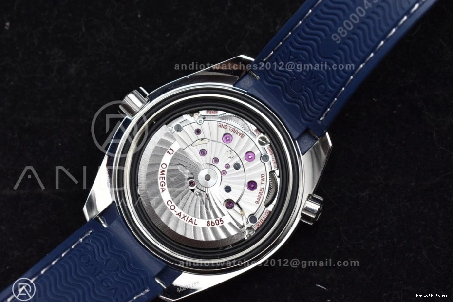 Strap GMT Ceramic Clone Ocean Bezel on Blue Blue 600M Dial Rubber Trendsetting Co-Axial Planet VSF Edition Best 1009 1:1 Super 43.5mm A8605 1219